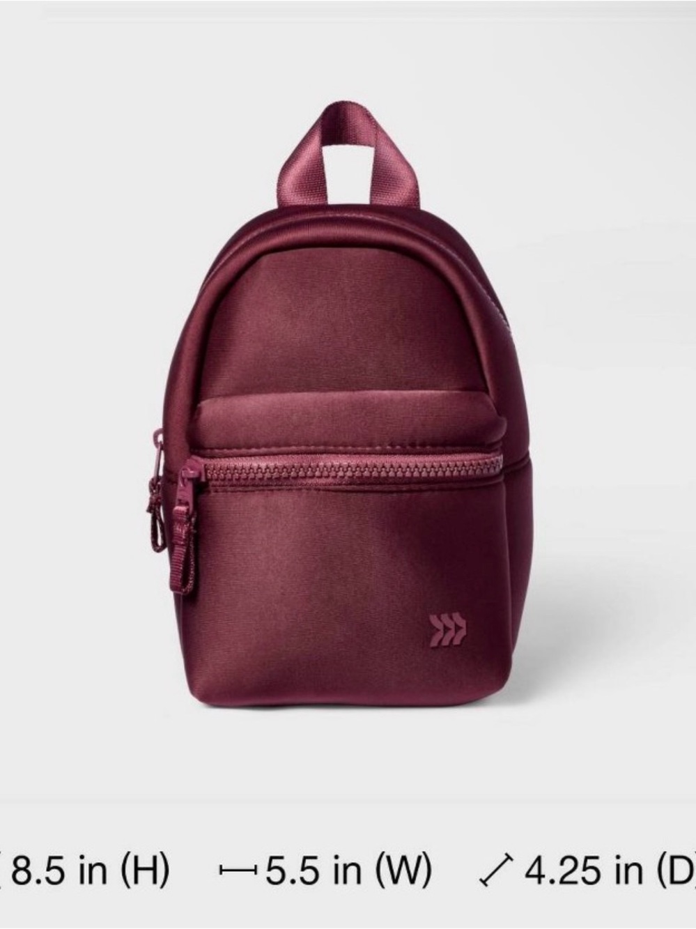 NWT- Neoprene Mini Backpack- all in motion- Burgundy. Retail $15
